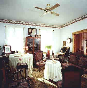 Parlor with signing quilt